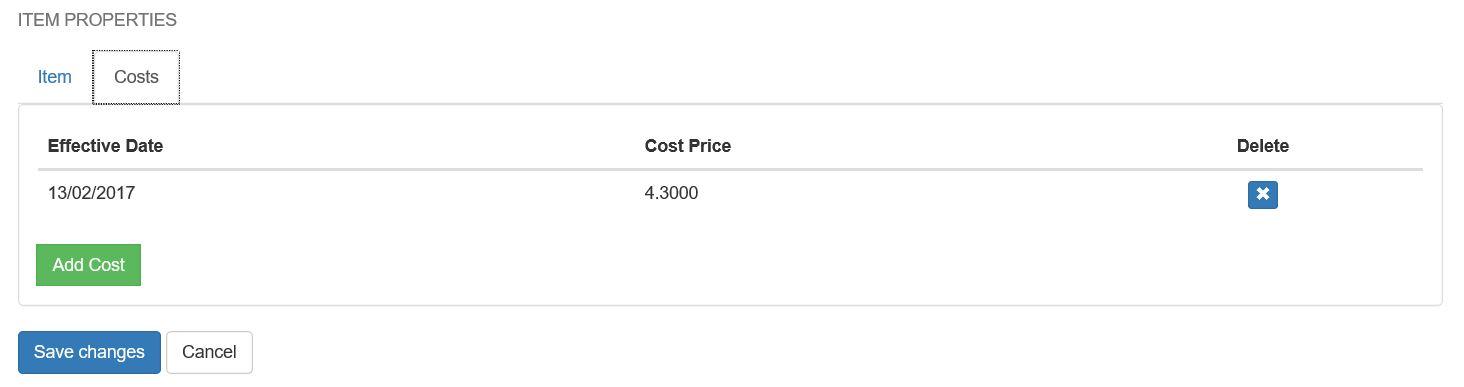 manage costs form